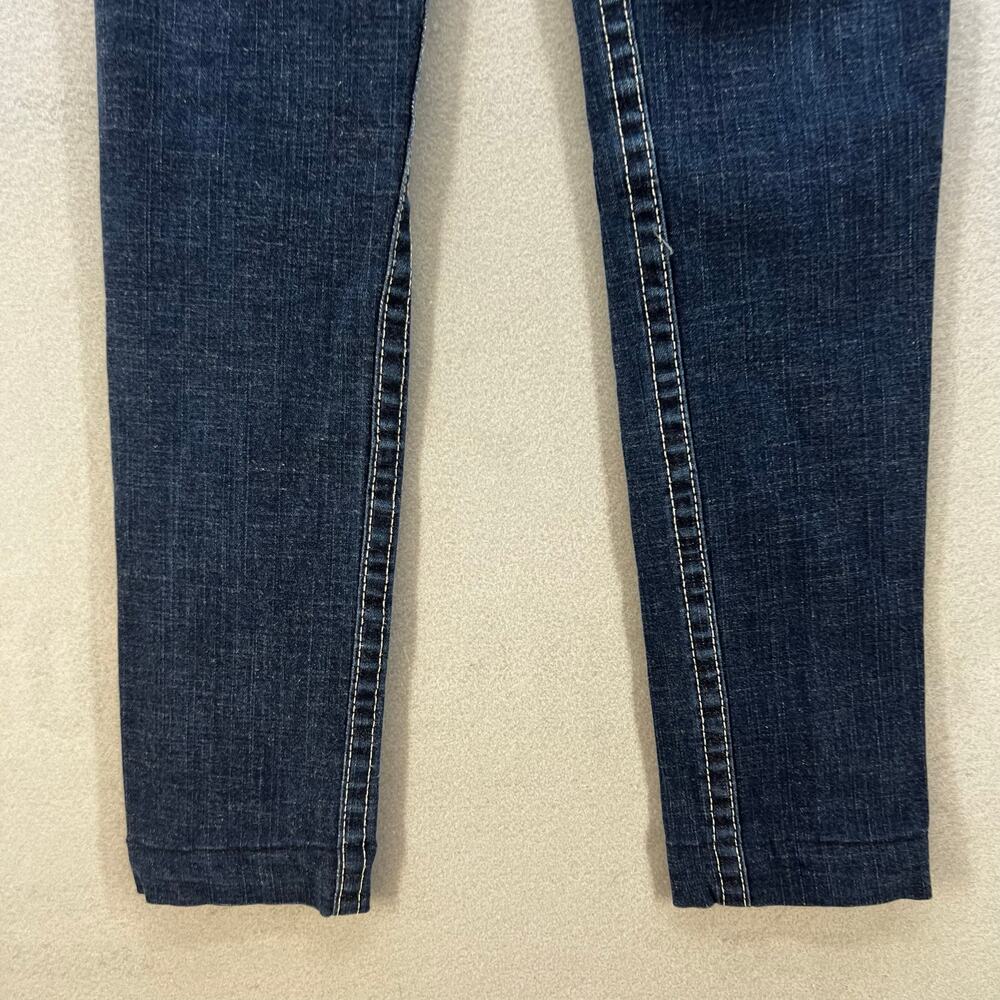 True Religion Jeans Women's 26 (2) Blue Julie Straight Pocket Flap Preppy - Picture 8 of 15